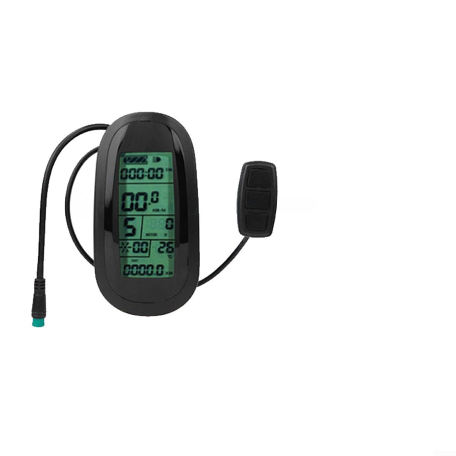 KT-LCD6 Display LCD per E-Bike, 24V-48V Auto-ID, 5-Pin Impermeabile, Pannello ABS per Controller KT, Accessori Ciclismo Pendolarismo