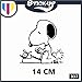 Adesivo Snoopy e Woodstock macchina da scrivere - ADESIVO PER AUTO MOTO MOBILI - Peanuts comics cartoon cartoni animati sticker (Nero)