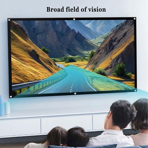 Pantalla de proyección plegable portátil, pantalla de proyección HD 16:9, formato de pantalla 4:3, con bolsa de almacenamiento, liviana y duradera, fácil de transportar para cine en casa y exteriores (72 pulgadas) miniatura 3