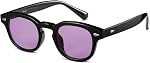 Gtand Lunettes de soleil Unisex Vintage style rétro ronde teintées pour les hommes Femmes Fashion Circle Lunettes de Soleil 46mm