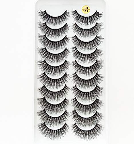 HBZGTLAD 38 Styles 10 pairs natural false eyelashes fake lashes long makeup 3d mink lashes extension eyelash mink eyelashes for beauty (3D111)