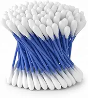Cotonete Hastes Flexíveis Premium, Pontas de Algodão, Azul e Branco, 280 Unidades, para Higiene e Beleza, Hastes Maleáveis com Algodão de Alta Qualidade
