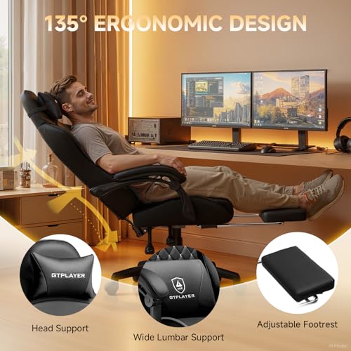 Image of GTPLAYER Hustle Premium Mesh Office Chair, Ergonomic Work from Home Chair, Auto-Adaptive Lumbar Support, Adjustable Headrest, 3 Year Warranty