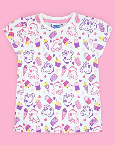 Peppa Pig Girls T-Shirt I Pastel George Pig Top for Kids2