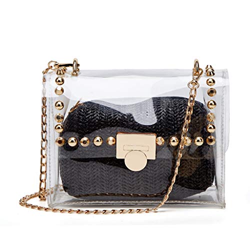 clear transparent shoulder bag