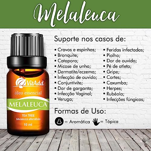 Óleo Essencial Tea Tree - Melaleuca 100% Puro 10ml - Vitadd