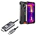 BoxWave Cable Compatible with Blackview BL8800 Pro - SmartDisplay Cable - USB Type-C to HDMI (6 ft), USB C/HDMI Cable - Jet Black