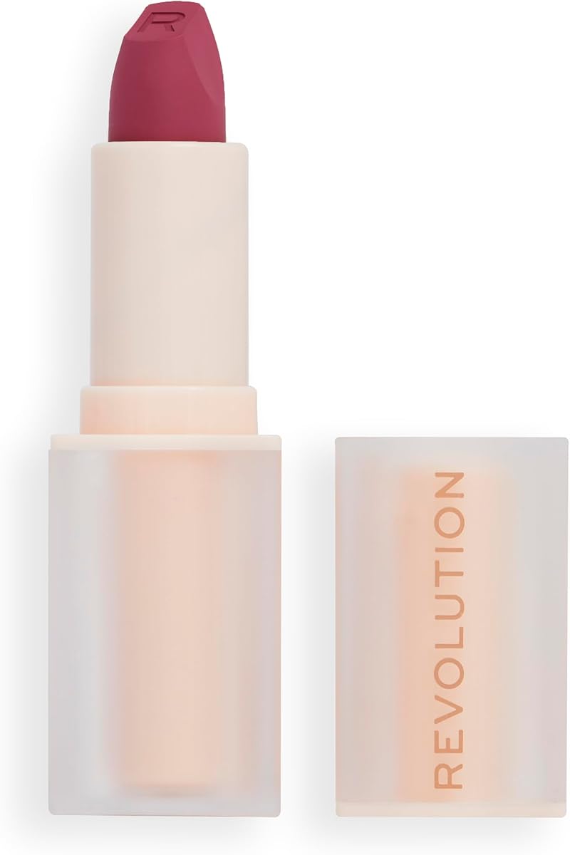 Revolution Lip Allure Soft Satin Lipstick, Berry Boss | Long-Lasting Creamy Satin Finish, Smudge-Proof Hydrating Vitamin E Formula, Vegan & Cruelty-Free, 0.11 oz