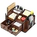 MyGift Wood Office Supplies Organizer with 3 Drawers, Desktop Mail Holder, Brown