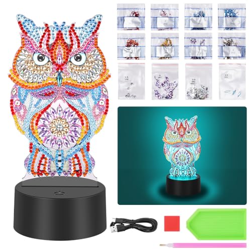 AUAUY Luz Nocturna de Pintura de Diamantes