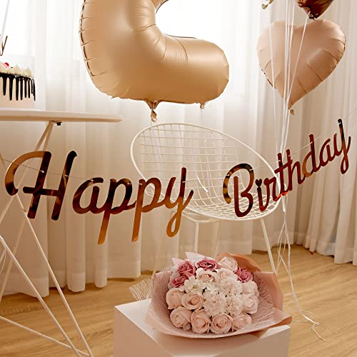 Number 8 Balloon Set Birthday Decorations, Birthday Party Decorations For Kids, Happy Birthday Banner, Rose Gold Balloon Set For Birthday/Baby Shower/Wedding Anniversary Party Supplies #TOP1