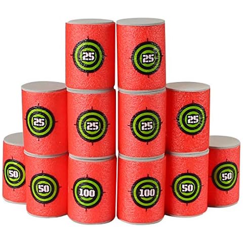 Dreampark Bullet Darts Target for Nerf N-Strike Elite Series Blasters 24pcs Pack Soft EVA Material (Red) Cover