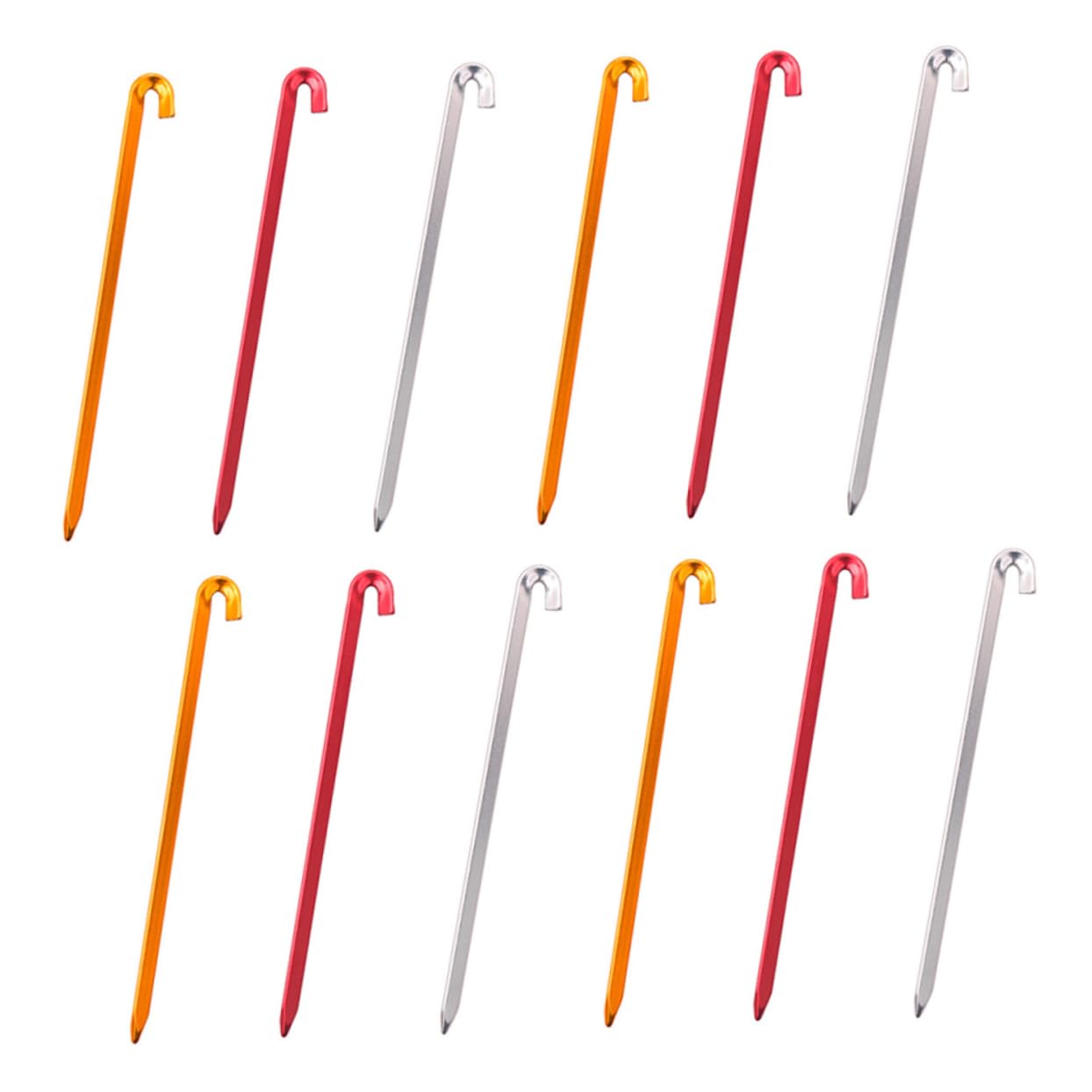 Clavos de tienda de camping y jardín con estacas de aleación de aluminio para toldos y lonas