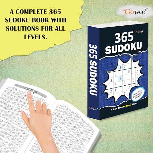 Image of 365 Sudoku :- Brain Training Sudoku Puzzle Book, Sudoku puzzle book, Brain Booster sudoku book, 365 sudoku puzzles book, Classic Sudoku Puzzle Book, Travel-sized sudoku puzzle book