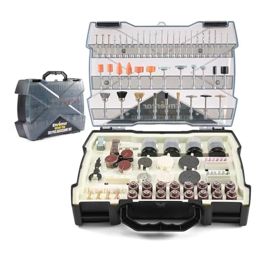 Enventor Rotary Tool Accessories Kit, 361PCS Universal Rotary Tool Kit for Carving, Sanding, Polishing, Cutting, Drilling and DIY Crafts