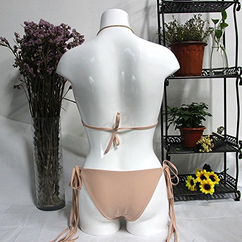 Dentelle pailletée unique pour ce bikini split blanc maillot de bain chic - 4
