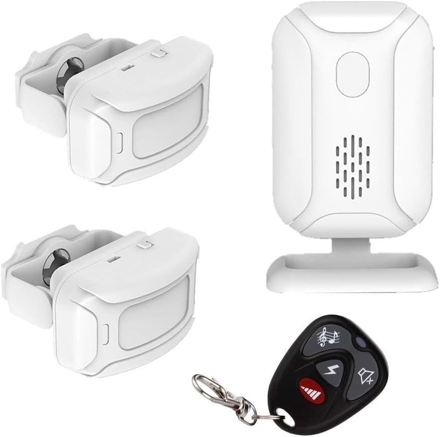 Doorbell Kit, Waterproof Door Chime Kit with Two Plug-in Receivers, LED Indicators, Easy Setup for Home and Office