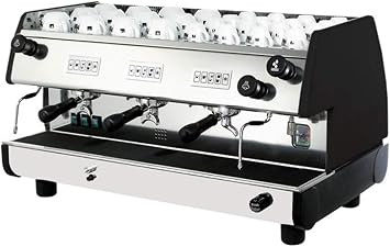 Bar-T 3V-B Commercial Volumetric Espresso/Cappuccino Machine, 3 Group, Black