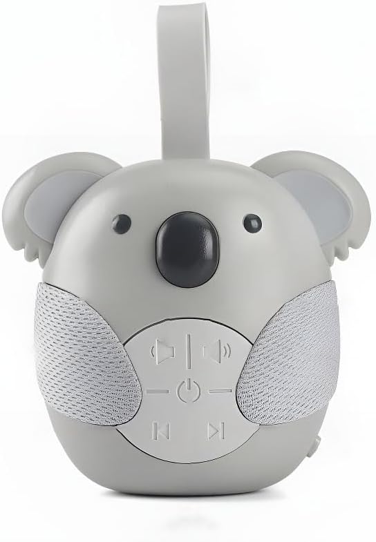 Koala Bear Baby Soother with 10 Light Music Songs 2 Natural Sounds 2 Lullabies Silicone Strap for Infants Toddlers