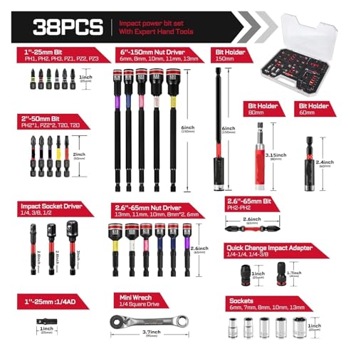 Set de herramientas combinado 38 piezas con estuche miniatura 2