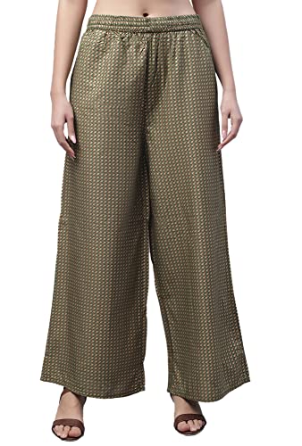 Image of Pistaa's Women's Regular Fit High Rise Palazzo