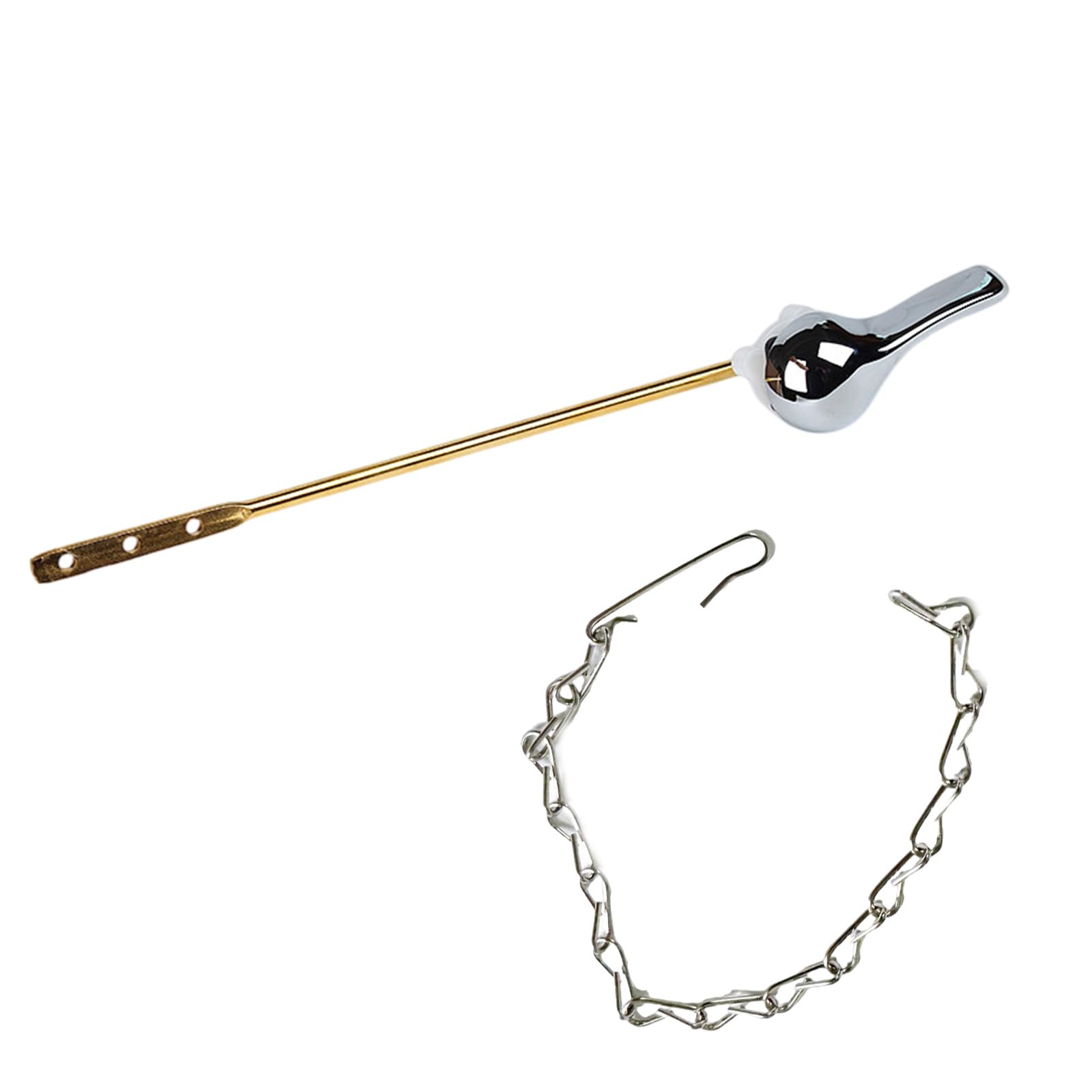 Universals Toilet Tanks Flush Levers Replacement Front Mount Toilet Trip Levers with Flapper Chains Stainless Steels Flush Handle Trip