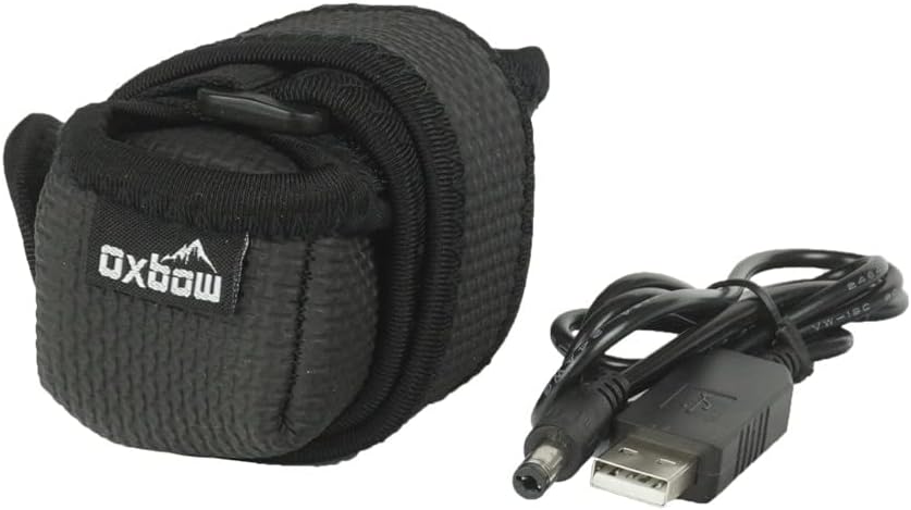 Voyager Spare Battery Pack with USB Charger, Compatible with Oxbow Voyager Helmet Lights.