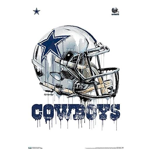 Trends International NFL Dallas Cowboys - Drip Helmet 20 Wall Poster, 22.375" x 34", Unframed Version