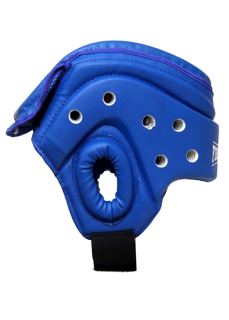 FIRE FLY Head Guard Full Face Protector for Taekwondo Headgear Protective Face Shield Martial Arts (M, Blue)