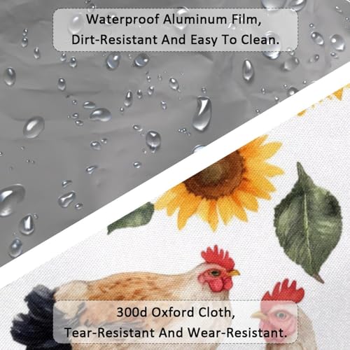 Large Beach Bag for Women, Sunflower Highland Cows Travel Tote with Pockets Waterproof Shoulder Handbag3