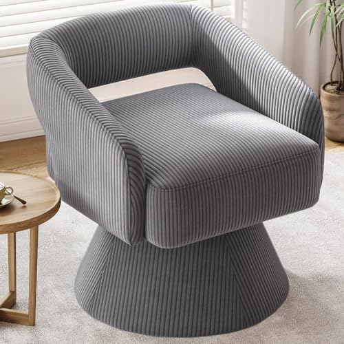 LINSY Swivel Barrel Chair for Small Spaces