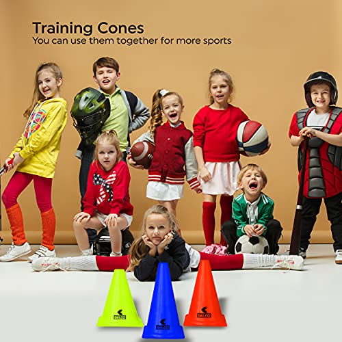 Image of BELCO Sports 6 Inch Cones Pack 6,20 Space Markers Agility Combos