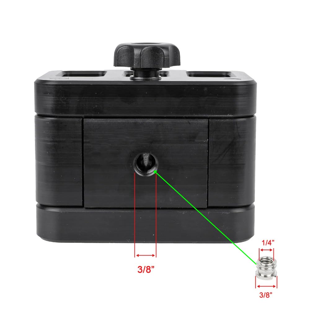 Trípode de Tiro Pom Cabeza de la Abrazadera,35~65mm Ancho Ajustable Palo Abrazaderas Base Soporte Pantalla Soporte Cuna Profesional de Tiro Banco de Descanso WG-T08