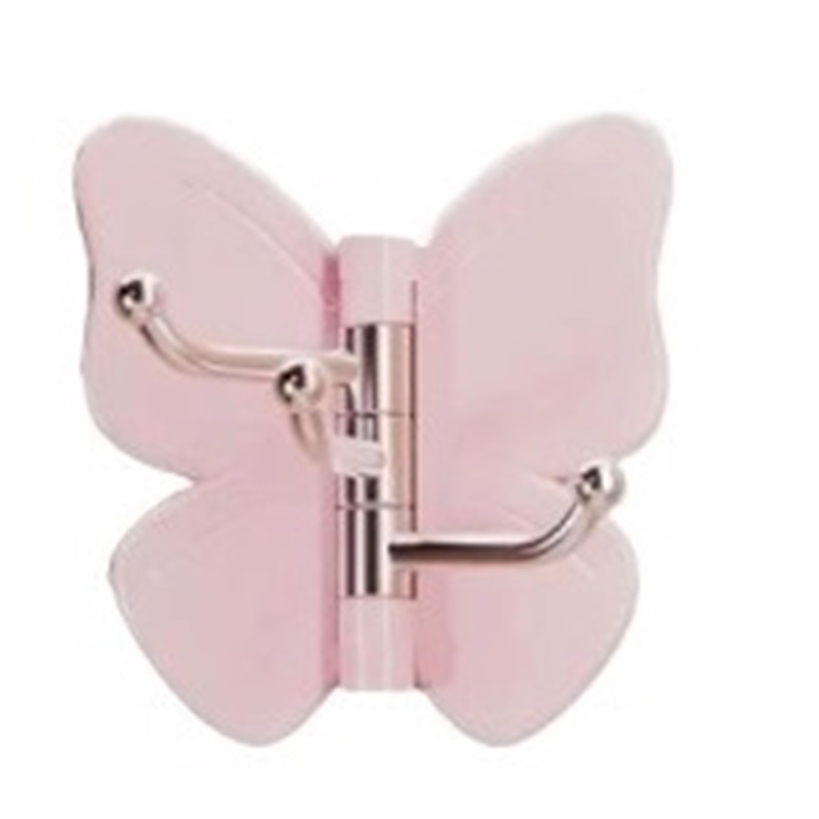 QAZWZG Rotating Butterfly Adhesive Wall Hooks 16pcs Rotating Butterfly Adhesive Wall Hooks, Cute No-Drill 3-Prong Swivel Hangers with Adjustable Wings(Pink)