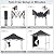 ABCCANOPY 8x5 Pop Up Grill Gazebo - Outdoor BBQ Canopy with Shelf & Sidewall, Portable Barbeque Shelter with 2 Magnetic LED Lights, Carry Bag for Patio Garden Events Picnic Grilling, Dark Gray