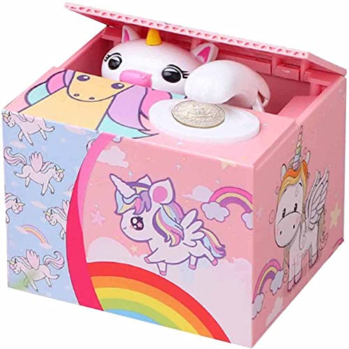 ONXE Piggy Bank, Unicorn Toy Electronic Coin Bank with Music, Money Bank Saving Box ATM Bank Gift for Any Child