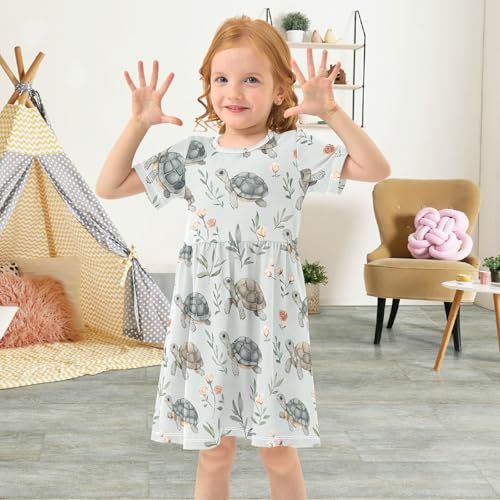 Girls Princess Dress Short Sleeve Soft Casual Easter Outfit for Girls4