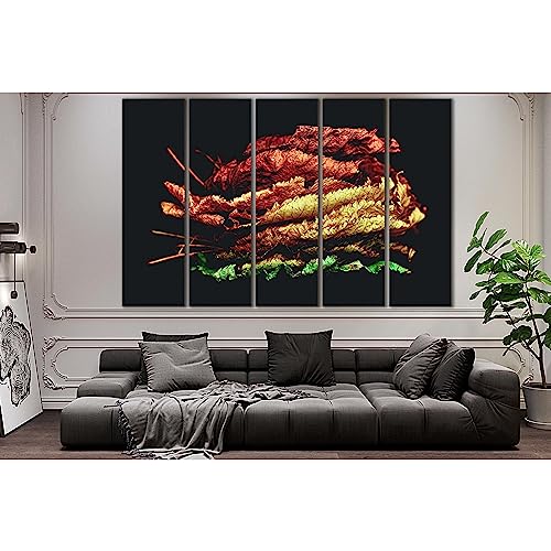 Impression sur toile d'automne SL720 ZELLART tableau 5 panneaux 140x90cm