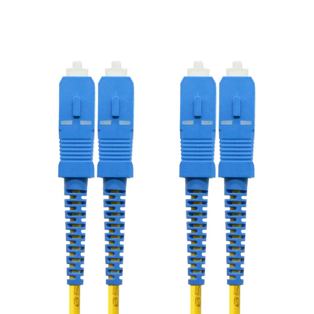 EB-LINK 200M SC to SC Fiber Optic Patch Cord Jumper Cable Duplex Single-Mode 9/125 OS1 OS2 SC-SC,200 Meters 656 ft Yellow