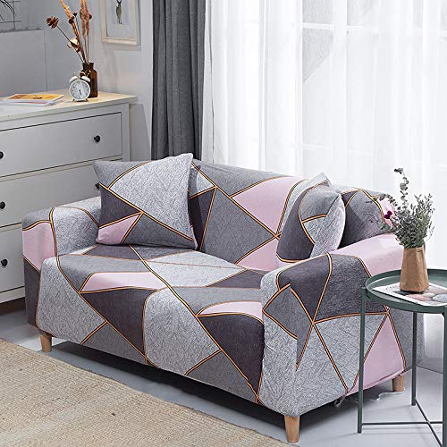 Hoobuy Printed Sofa Cover Stretch Couch Covers Sofa Slipcovers For 2 Cushion Couch And Loveseat With Two Free Pillow Case 15#(2 Seater/Loveseat) #TOP1
