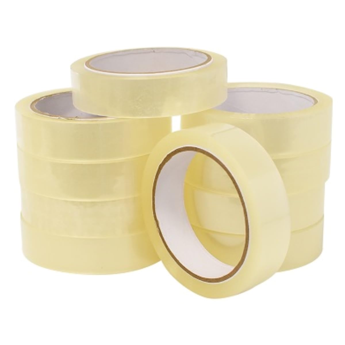 RFE 24 Rolls - Cellotape Strong Clear Packing Tape Rolls Extra Long | 24mm (1") x 66m | Packaging Sellotape Parcel Cellotape Transparent Gift Wrap Tape (24)