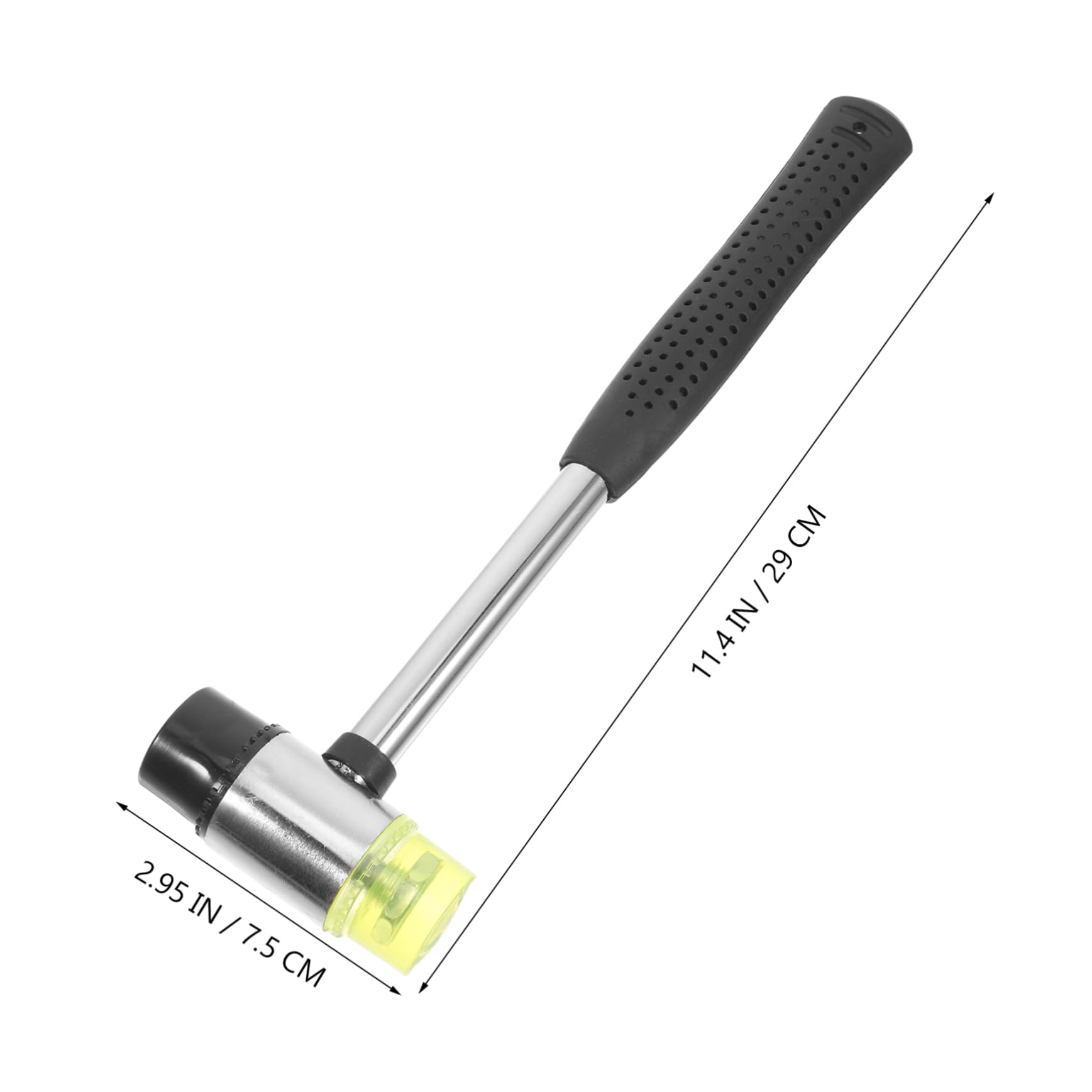 Cabilock Sturdy Rubber Mallet 30mm Woodworking Tool Tiling Floor Installation Hammer Non-slip Handle Versatile for Diy Professional Projects