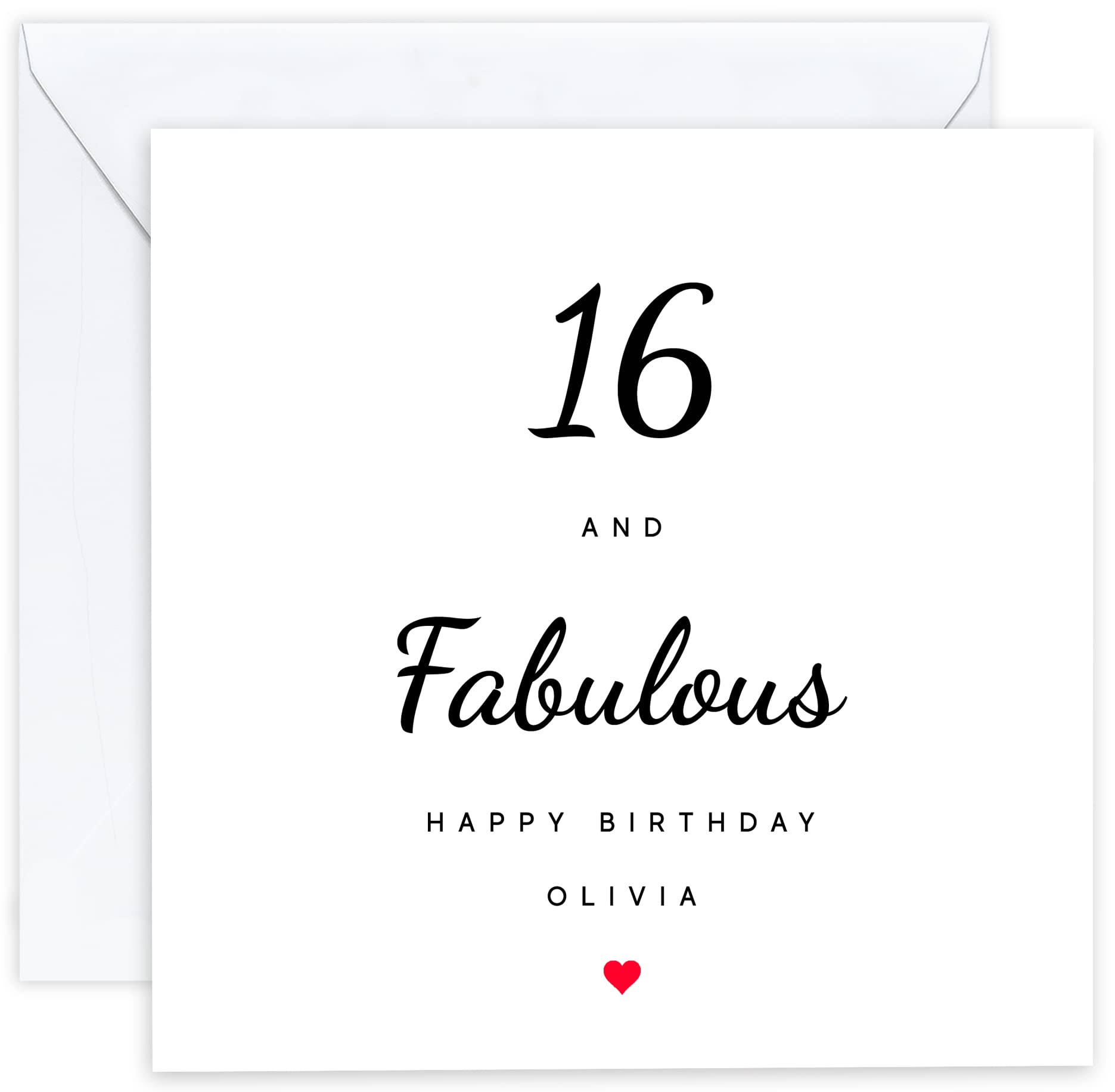 Personalised 16th Birthday Card - Sixteenth Birthday Card for 16 Year Old Girls Teenager Daughter Granddaughter Niece Sister Her (Age 16) — image 1