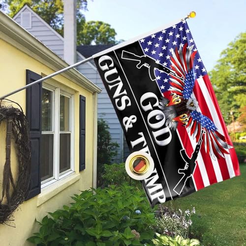 Tump-Flag-3×5-Outdoor-God-Guns-and-Tump-Flag-150D-Premium-Polyester-Tump-US-American-Patriotic-Eagle-Flags-with-Brass-Grommets-for-Outdoor-Indoor-Room-Wall Tump Flag 3×5 Outdoor God Guns and Tump Flag 150D Premium Polyester Tump US American Patriotic Eagle Flags with Brass Grommets for Outdoor Indoor Room Wall