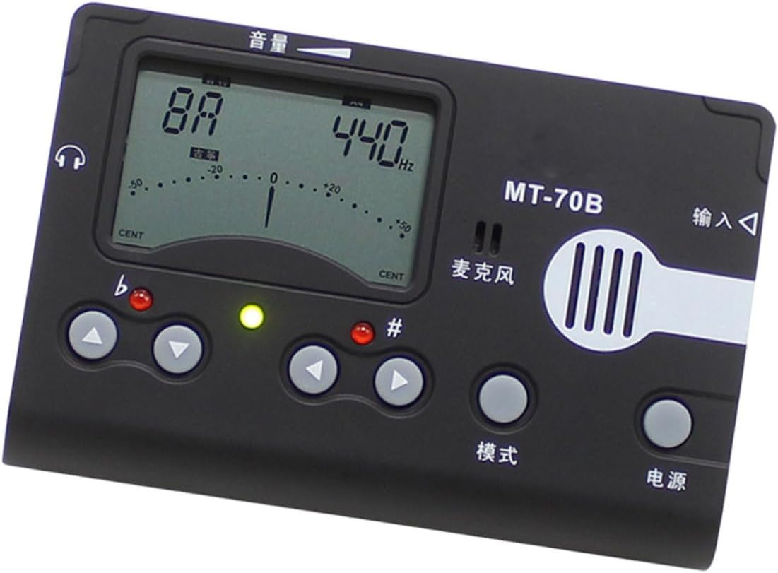 Electronic Digital LCD Guzheng Tuner Metronome Musical Metronome Black