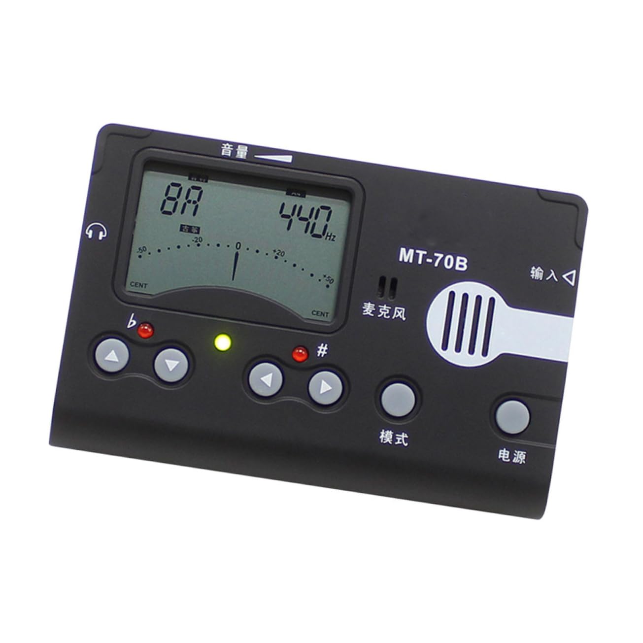 Electronic Digital LCD Guzheng Tuner Metronome Musical Metronome Black