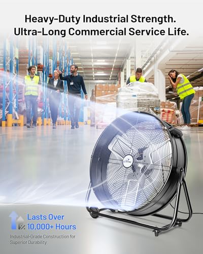 iLIVING ILG8MF24-77 24-Inch Drum Fan, view 4