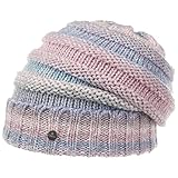 LIERYS Bernardo Oversize Strickmütze Damen/Herren (26 cm lang) - Made in Germany - Wintermütze aus Schurwolle - Long Beanie in One Size 55-63 cm - Mütze mit Umschlag - Winter rosa One Size