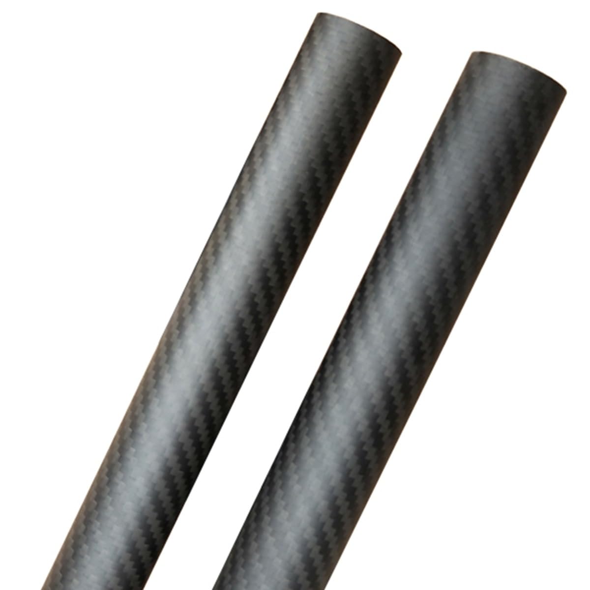 Rury Z Włókna Węglowego, 2 Szt. Długość 500mm Rura O Wysokiej Twardości Kompozytowej 3K Twill Matowa Do Obróbki CNC Model Samolotu Latawce DIY(28x26x500mm)