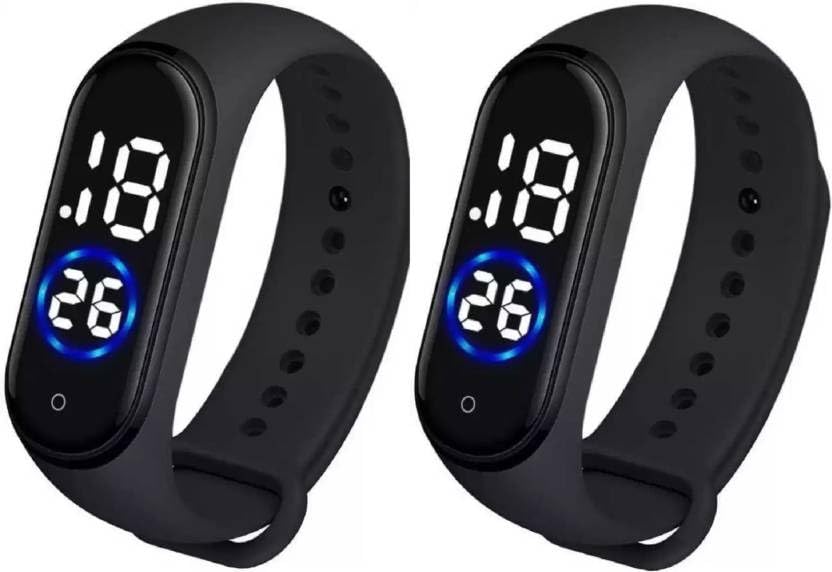 QALIBA Black Comb Pack of 2 Digital Watch for - Boys & Girls Digital Watch - for Boys & Girls New Premium Black Silicone (B0CHPCNRYC) Amazon Price History, Amazon Price Tracker
